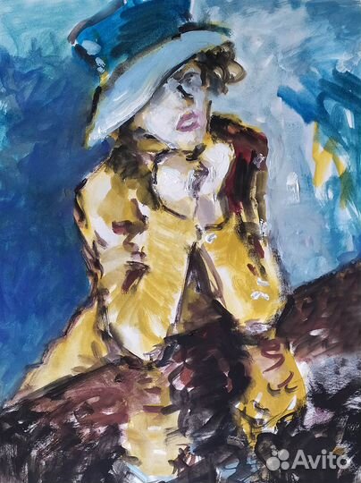 Картина. Гуашь. По мотивам картины John Peploe