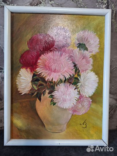 Картина маслом цветы