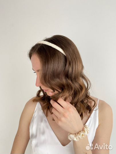 Шелковый ободок для волос