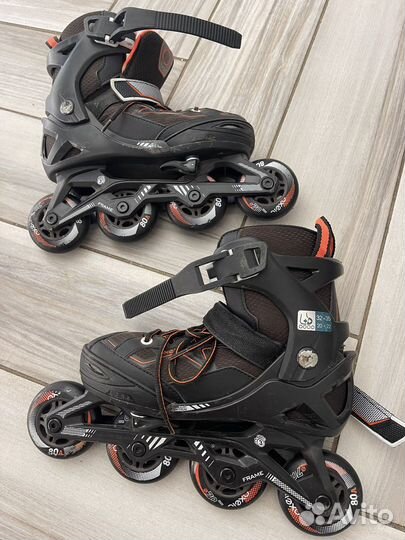 Ролики детские oxelo fit3 размер 32-35 + защита