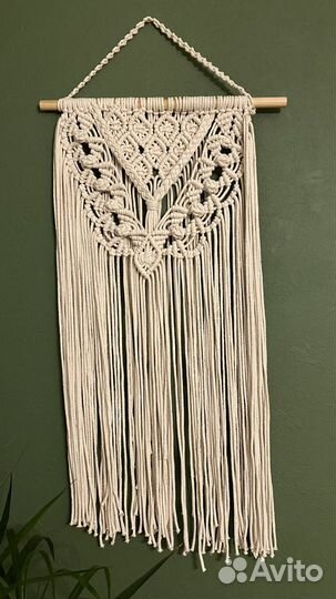Настенное декоративное панно макраме на стену