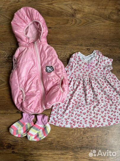 Вещи пакетом для девочки 68-80