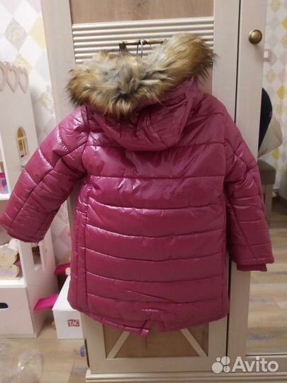 Пальто зимнее для девочки на рост 116 Button blue