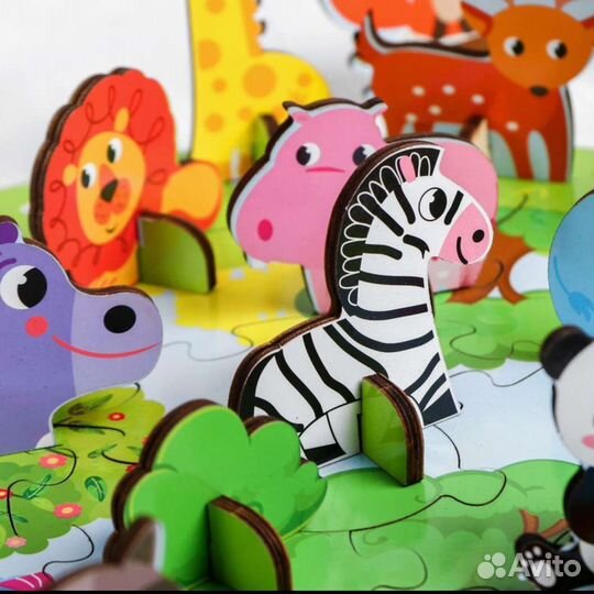 Развивающие игрушки пазл деревянный