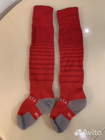 Гетры гольфы футбольные красные детские Декатлон