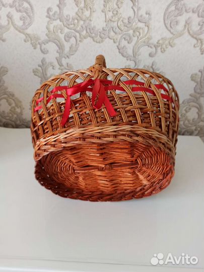 Корзина плетеная с ручкой