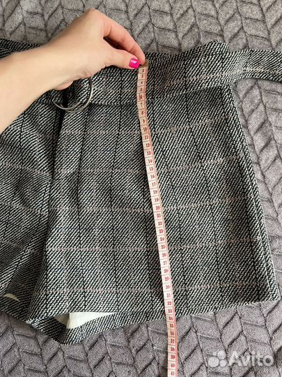 Шорты осенние классические женские в клетку М