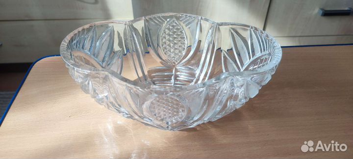 Хрустальная конфетница,салатница СССР