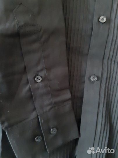 Рубашка новая чёрная с длин.рукав, р.42-44