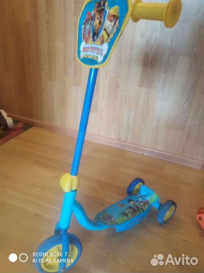 Самокат детский трехколесный бу