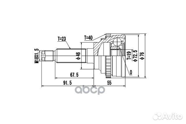 Шрус DCV812021 dynamatrix-korea