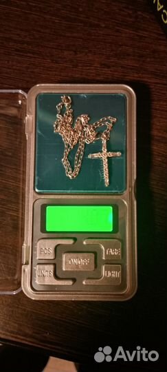 Цепочка с крестиком серебро