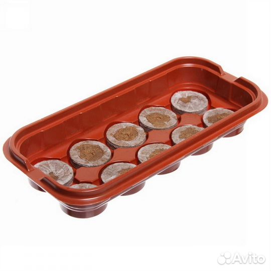 Мини-теплица Jiffy малая 44 мм, 10 ячеек