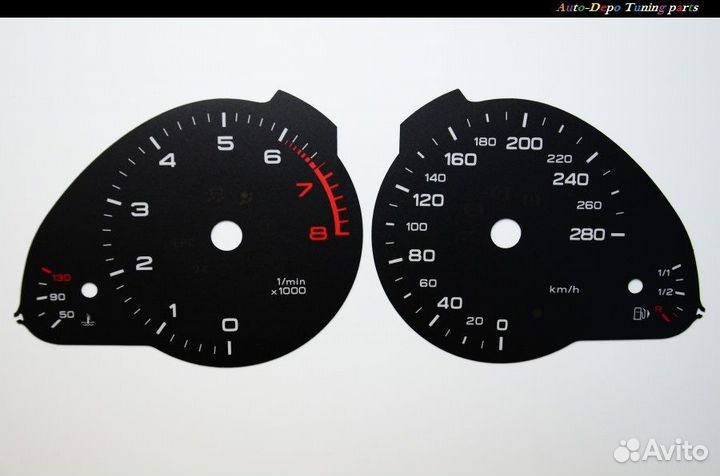 Audi A5 8T Европейские шкалы приборов