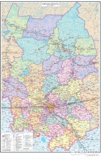Административная карта Омской области