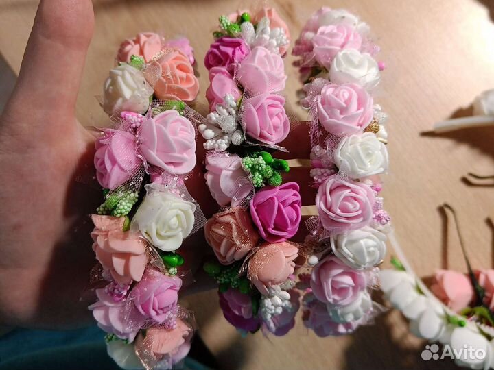 Ободок с розами