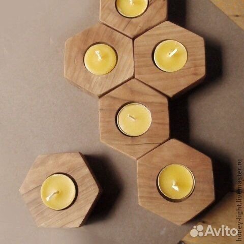 Подсвечник из дерева