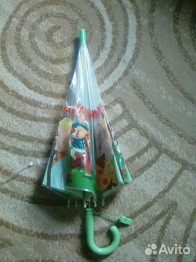 Зонт-трость, детский, с героями м/ф Три богатыря