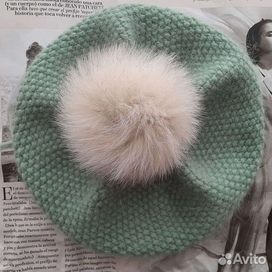 Беретка из пуха норки