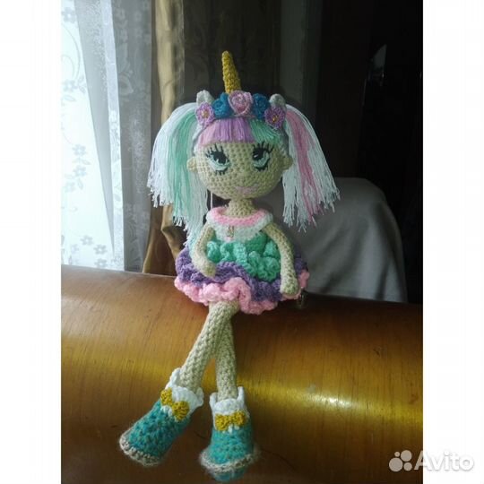 Кукла Лол Lol единорожка вязаная