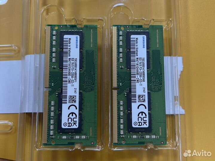 Оперативная память Samsung DDR4 SO-Dimm 3200 2x8