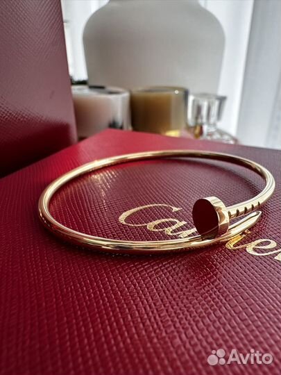 Золотой браслет cartier гвоздь