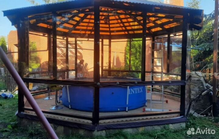 Мягкие окна для беседки