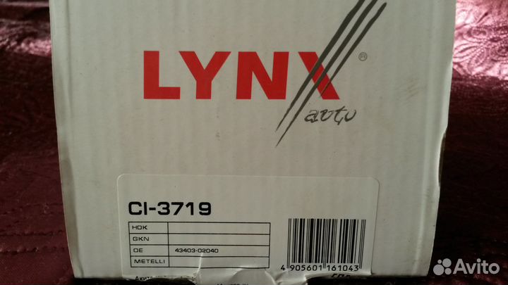 Внутренний новый шрус linx CI-3719 на T.Королла
