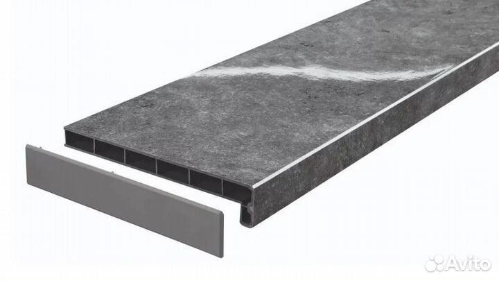 Подоконник moeller LD-40 Серый топаз глянец (без ф