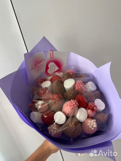 Клубника в шоколаде букет из клубники