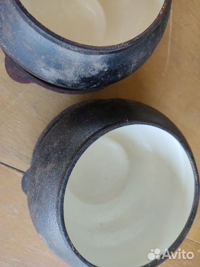 Чугунный горшок эмаль