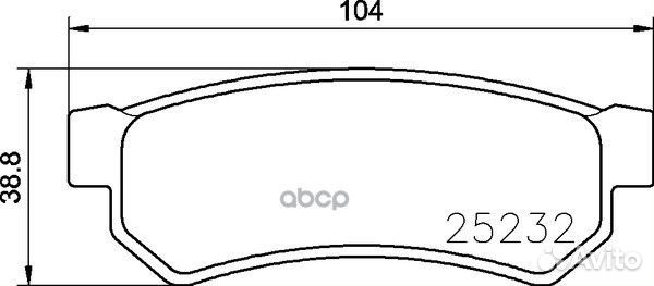 Колодки тормозные дисковые зад NP6040 nissh
