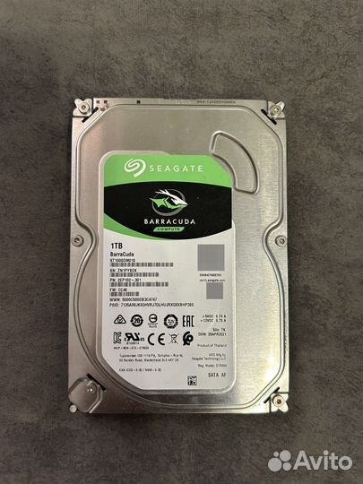 1 тб Жесткий диск Seagate BarraCuda