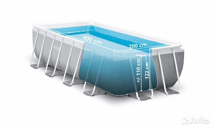 Каркасный бассейн 400*200*122 см intex