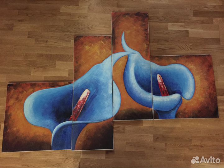 Большие модульные картины, холст масло
