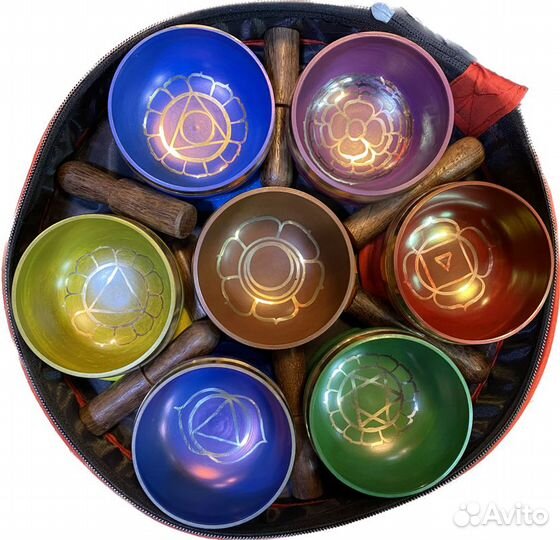 Набор поющих чаш для медитативных практик -7 чакр