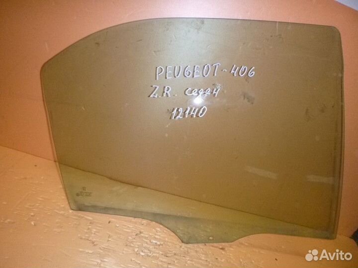 Стекло двери задней правой peugeot 406 1999-2004