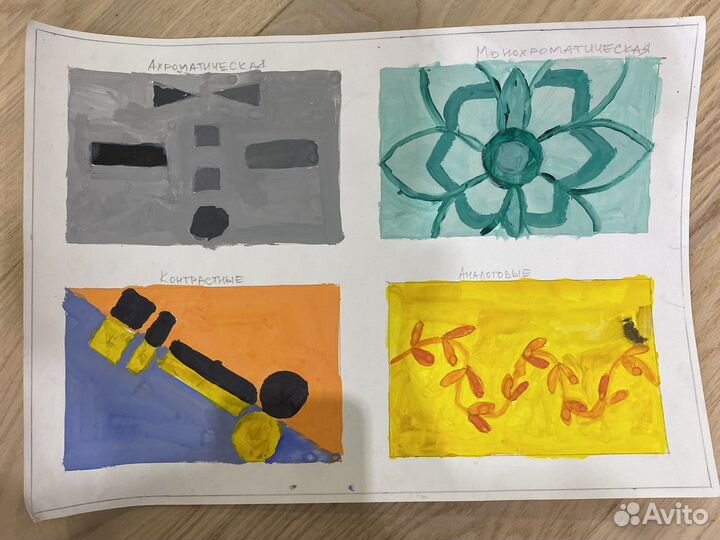 Картина гуашью