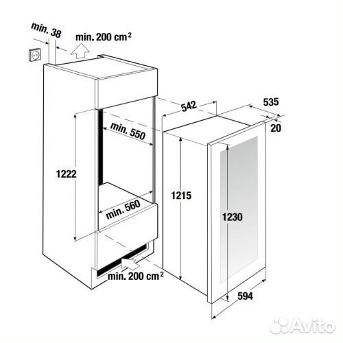 Встраиваемый винный шкаф Kuppersbusch FWK 4800.0 S1 Stainless Steel