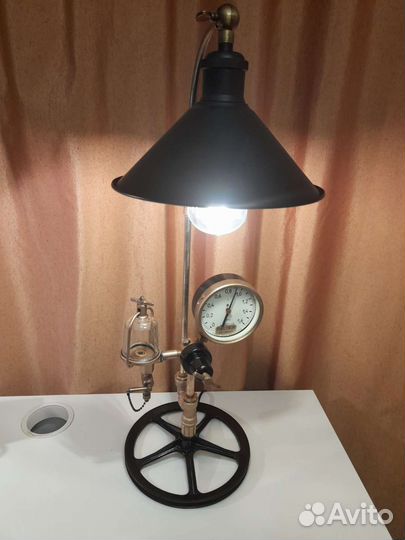 Настольная стим-панк лампа