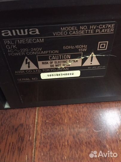 Видеомагнитофон aiwa HV-cx7ke