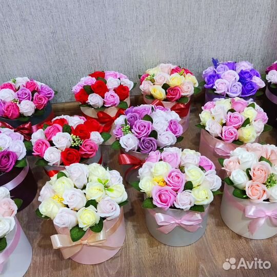 Букеты из мыльных роз