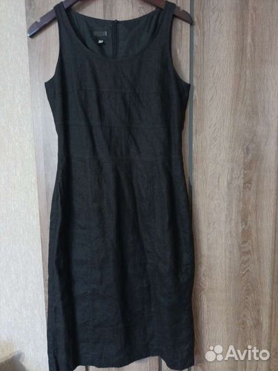 Платье Лён, классика, Collection чёрное