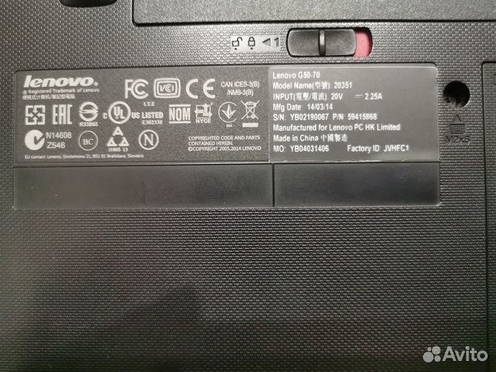 Ноутбук Lenovo g50 70