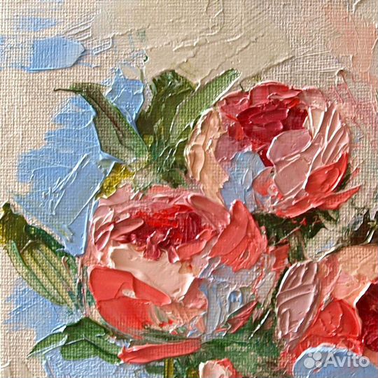 Картина маслом цветы 