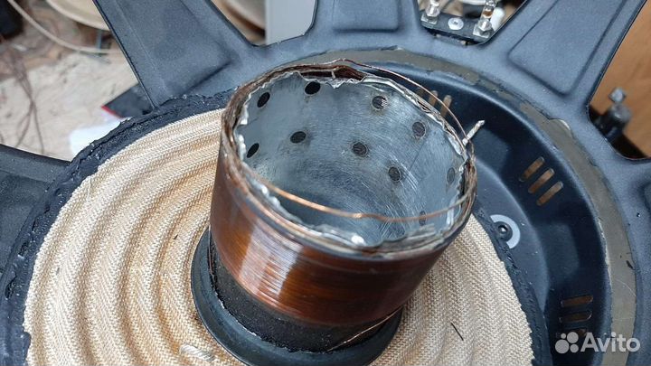 Ремонт сабвуфера, перемотка динамика, подводящие