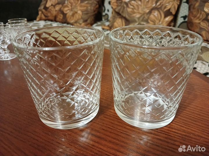 Стаканы рюмки конфетница хрусталь
