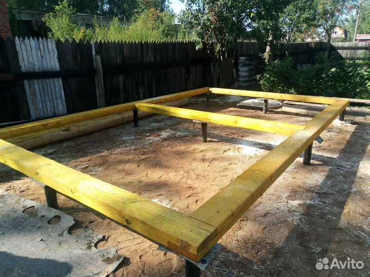 Свайный фундамент для сруба 5х3