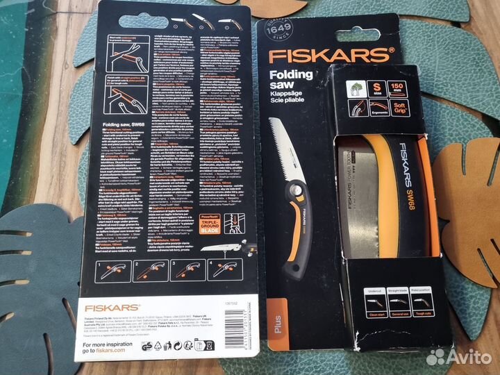 Пила Fiskars SW68 складная садовая из Финляндии