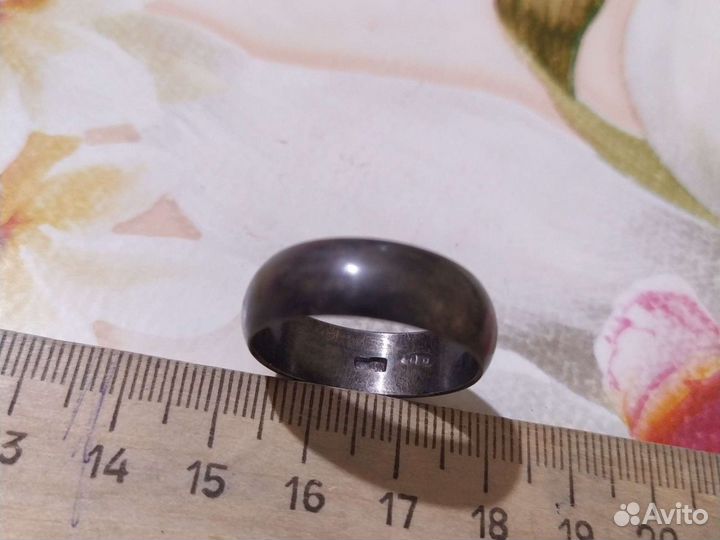 Кольцо серебряное 84 проба мужское 8.3 грамма